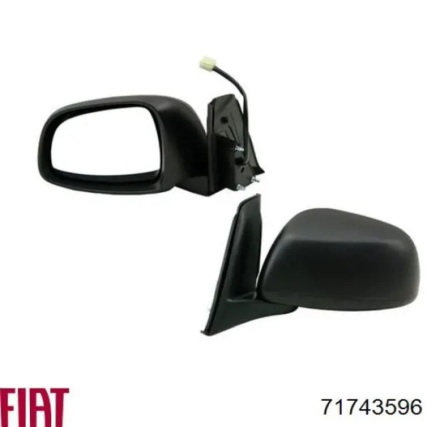 Ліве бічне дзеркало Fiat/Alfa/Lancia 71743596 ціна, від 50.08 USD