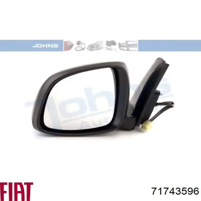 Купити 71743596 Fiat/Alfa/Lancia Бічне дзеркало заднього виду ліве