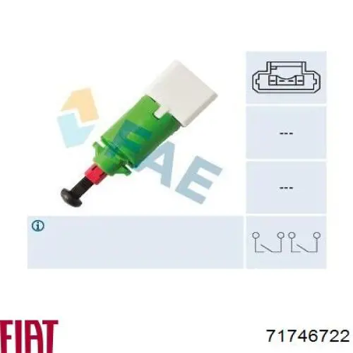 Датчик включення зчеплення Fiat/Alfa/Lancia 71746722 ціна, від 9.84 USD