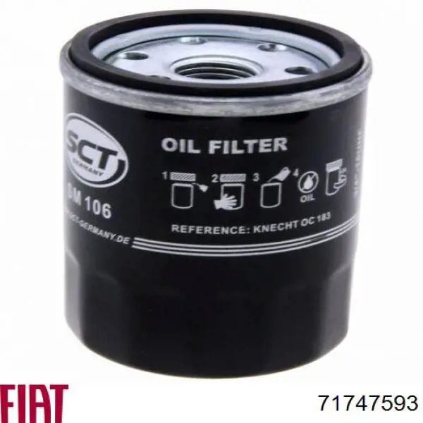 71747593 Fiat/Alfa/Lancia Фільтр масла