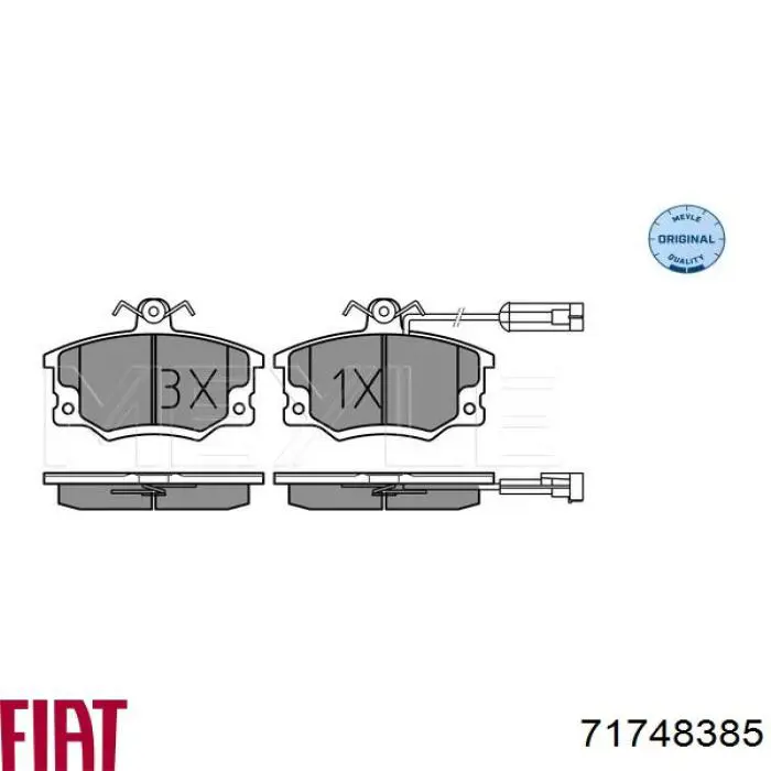 Купити 71748385 Fiat/Alfa/Lancia Колодки гальмівні передні, дискові