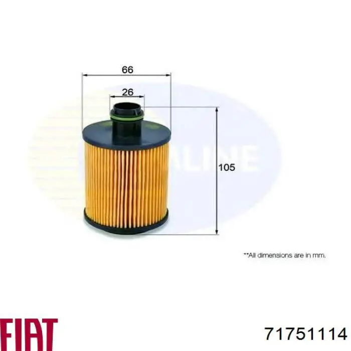 Купити 71751114 Fiat/Alfa/Lancia Фільтр очищення масла відцентровий
