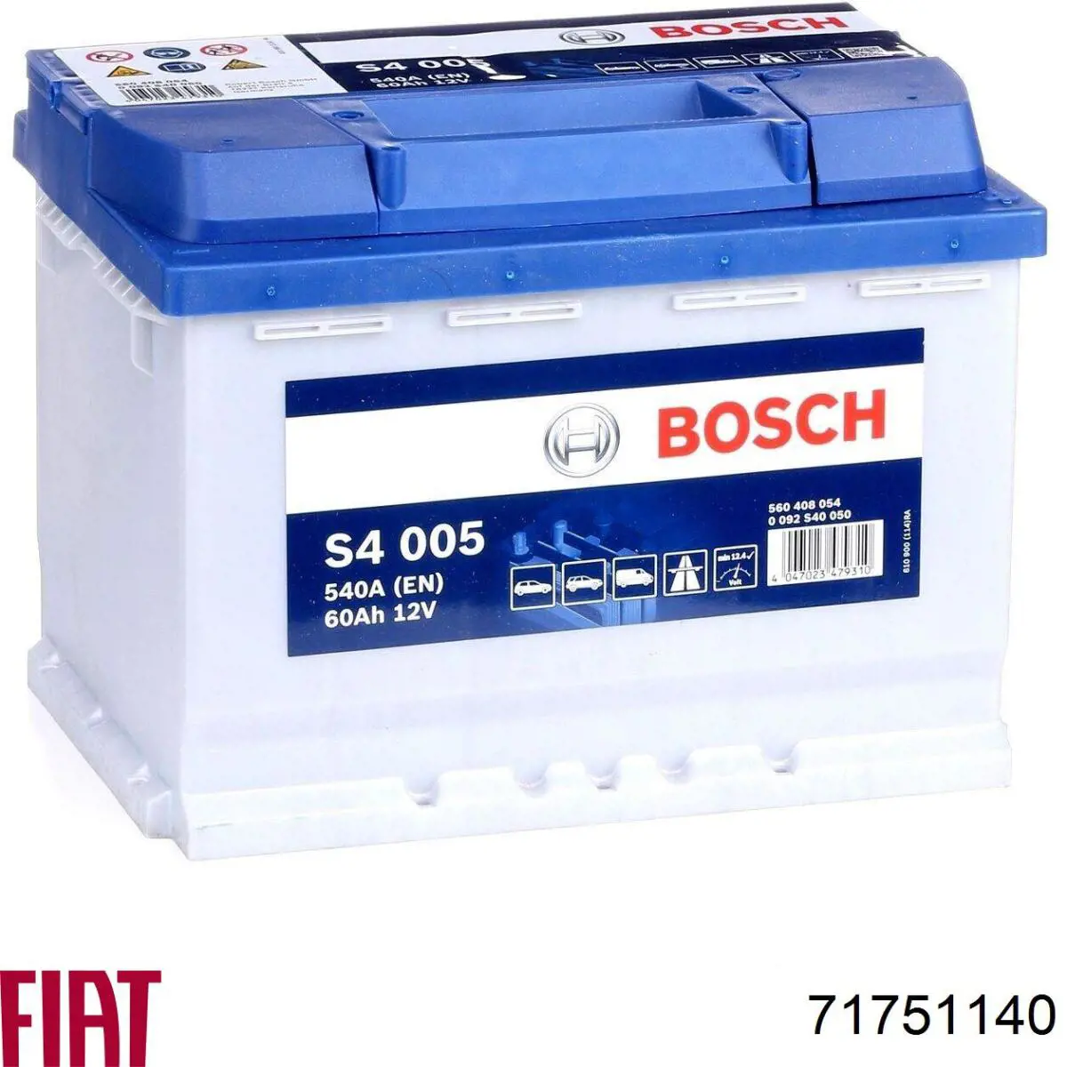 Купити Купити Акумулятор Fiat/Alfa/Lancia Ємність 510А/г Напруга 12В 71751140