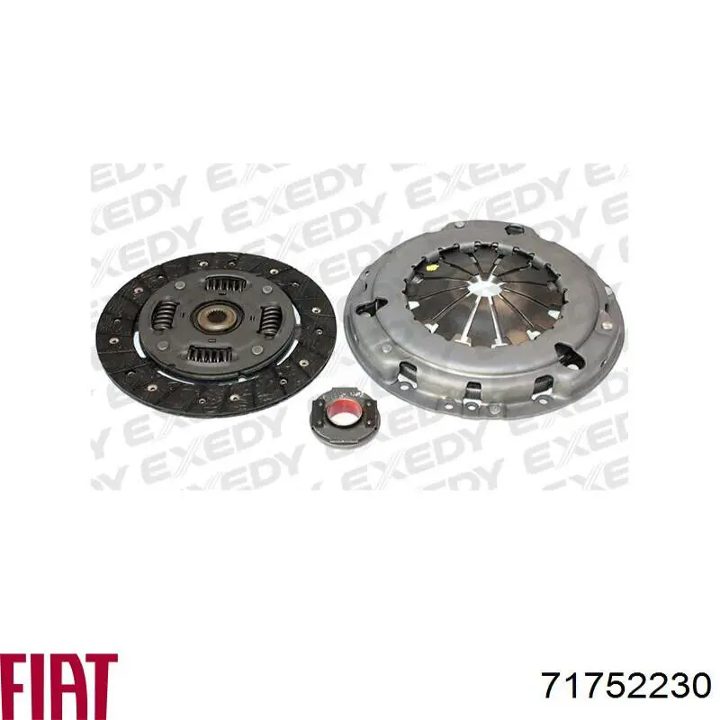 Комплект зчеплення (3 частини) Fiat/Alfa/Lancia 71752230 ціна, від 61.49 USD