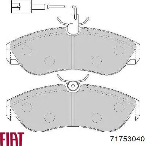 Купити 71753040 Fiat/Alfa/Lancia Колодки гальмівні передні, дискові