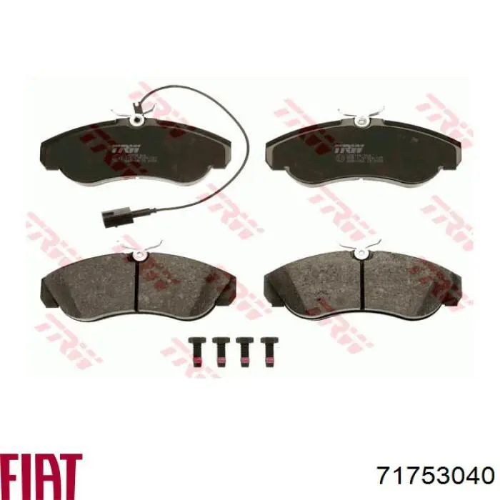 71753040 Fiat/Alfa/Lancia Передні гальмівні колодки