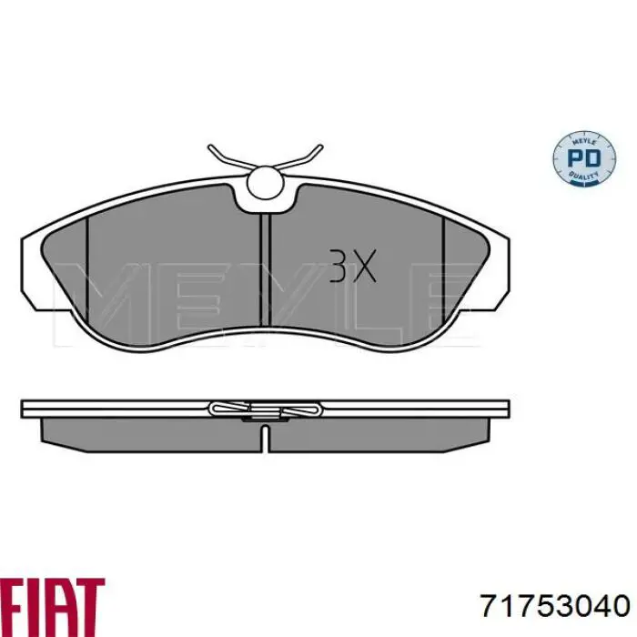 Гальмівні колодки Fiat/Alfa/Lancia 71753040 ціна, від 19.40 USD