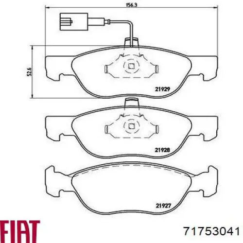 Купити 71753041 Fiat/Alfa/Lancia Колодки гальмівні передні, дискові