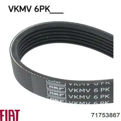 Клиновий ремінь Fiat/Alfa/Lancia 71753867 ціна, від 13.55 USD