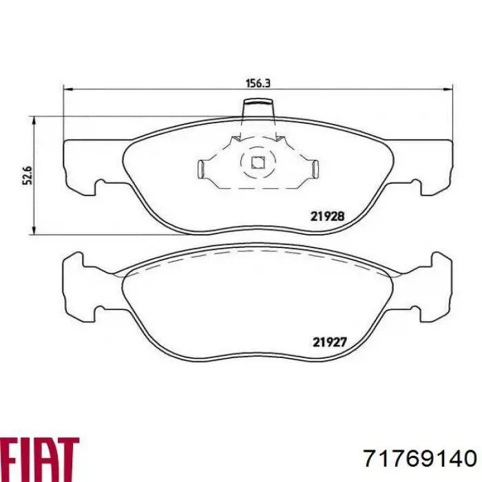 Купити 71769140 Fiat/Alfa/Lancia Колодки гальмівні передні, дискові