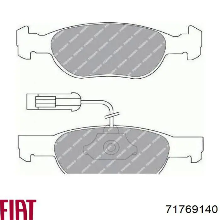 71769140 Fiat/Alfa/Lancia Передні гальмівні колодки