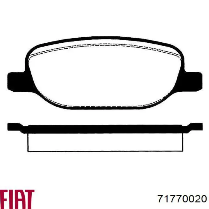 71770020 Fiat/Alfa/Lancia Колодки гальмівні задні, дискові