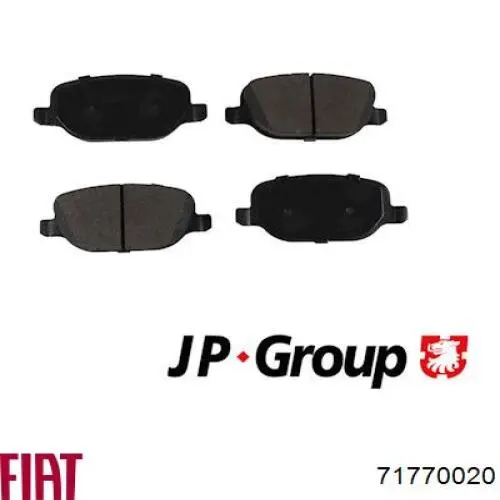 Задні гальмівні колодки Fiat/Alfa/Lancia 71770020 ціна, від 29.92 USD
