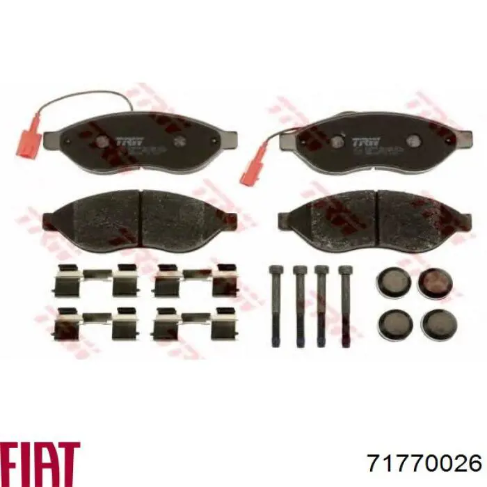Купити 71770026 Fiat/Alfa/Lancia Колодки гальмівні передні, дискові