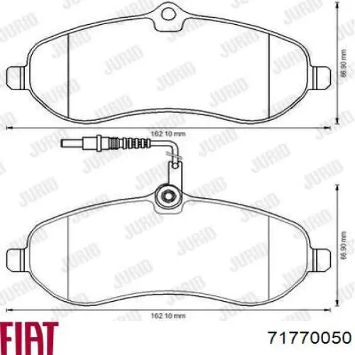 Гальмівні колодки Fiat/Alfa/Lancia 71770050 ціна, від 22.01 USD