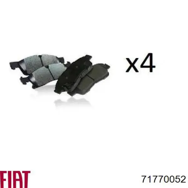 71770052 Fiat/Alfa/Lancia Колодки гальмівні задні, дискові