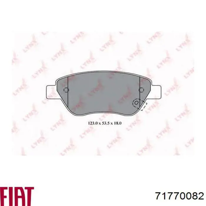 Купити 71770082 Fiat/Alfa/Lancia Колодки гальмівні передні, дискові
