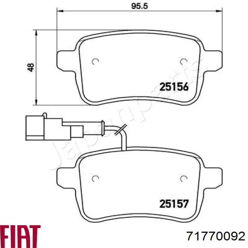 Купити 71770092 Fiat/Alfa/Lancia Задні колодки