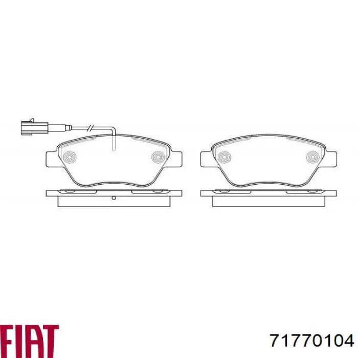 Тормозні колодки Fiat/Alfa/Lancia 71770104