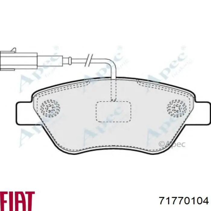 Гальмівні колодки Fiat/Alfa/Lancia 71770104 ціна, від 24.14 USD