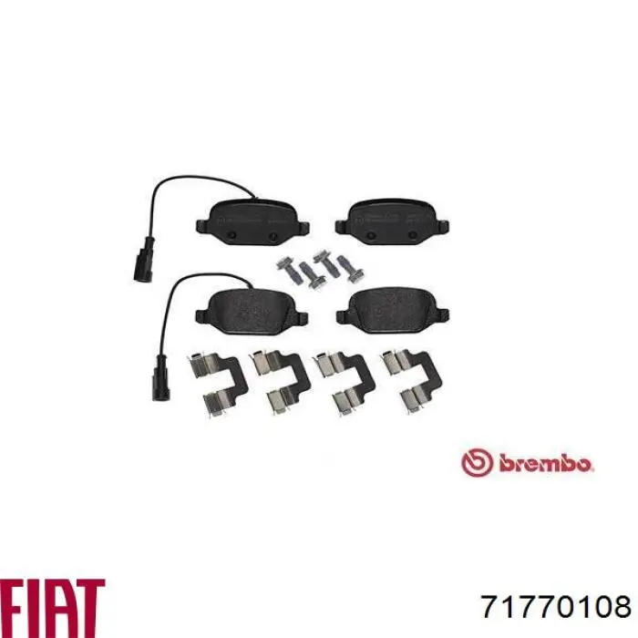 Задні гальмівні колодки 71770108 Fiat/Alfa/Lancia