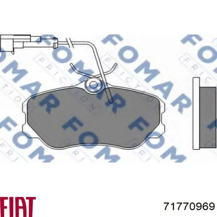 71770969 Fiat/Alfa/Lancia Передні гальмівні колодки