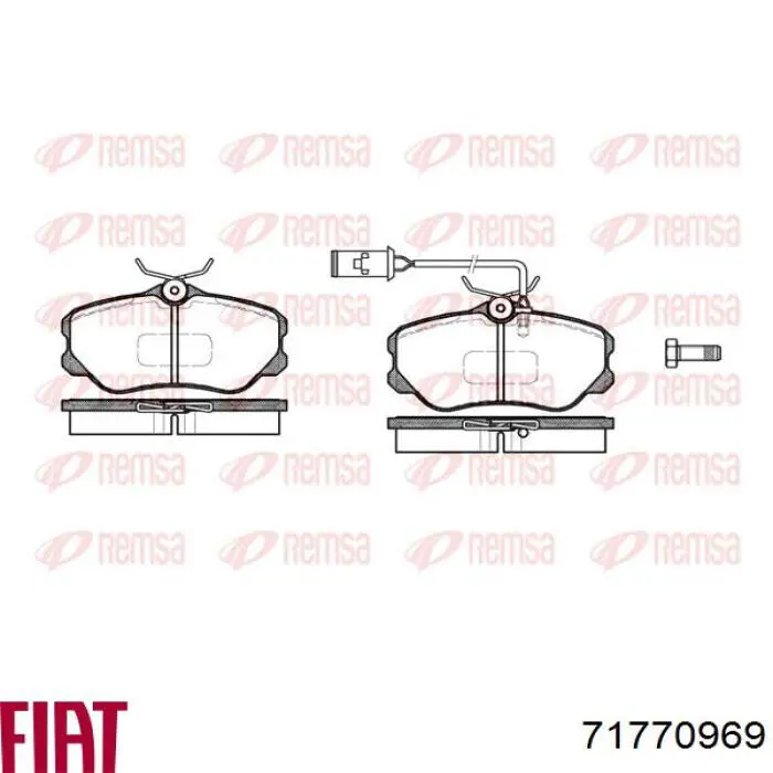 Гальмівні колодки Fiat/Alfa/Lancia 71770969 ціна, від 23.08 USD