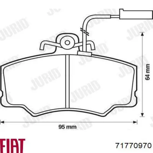 Купити 71770970 Fiat/Alfa/Lancia Колодки гальмівні передні, дискові