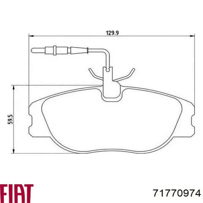 Гальмівні колодки Fiat/Alfa/Lancia 71770974 ціна, від 16.61 USD