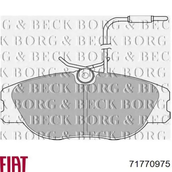 Колодки гальмівні передні, дискові 71770975 Fiat/Alfa/Lancia