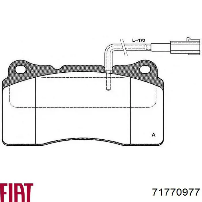 Гальмівні колодки Fiat/Alfa/Lancia 71770977 ціна, від 36.75 USD