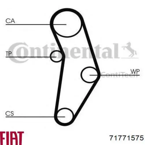 Комплект ГРМ Fiat/Alfa/Lancia 71771575 ціна, від 81.88 USD