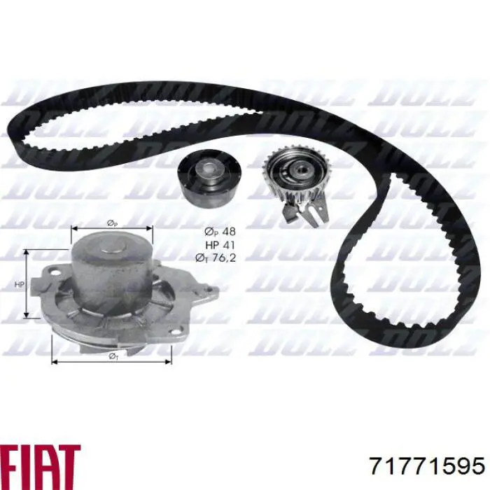 Комплект ГРМ Fiat/Alfa/Lancia 71771595 ціна, від 97.65 USD