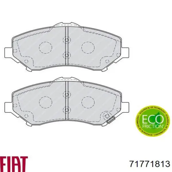 Колодки гальмівні передні, дискові 71771813 Fiat/Alfa/Lancia