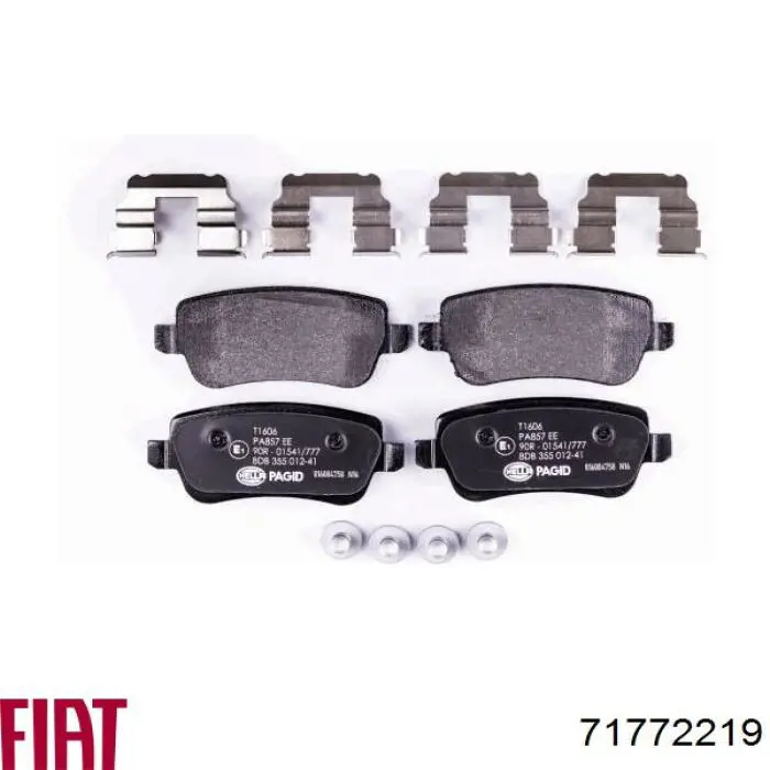 Задні гальмівні колодки Fiat/Alfa/Lancia 71772219 ціна, від 22.48 USD