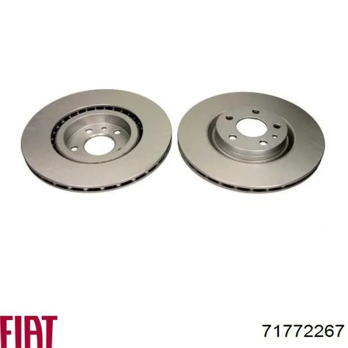 Диск переднього гальма Fiat/Alfa/Lancia 71772267 ціна, від 42.36 USD