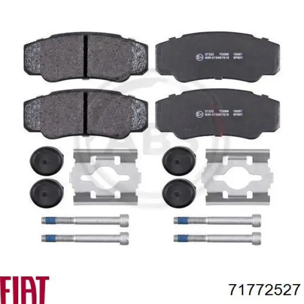 Задні гальмівні колодки Fiat/Alfa/Lancia 71772527 ціна, від 15.26 USD