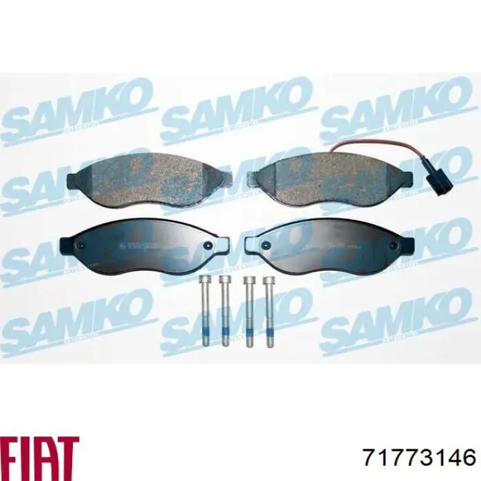 Купити 71773146 Fiat/Alfa/Lancia Колодки гальмівні передні, дискові