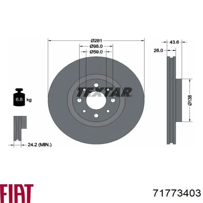  71773403 Fiat/Alfa/Lancia