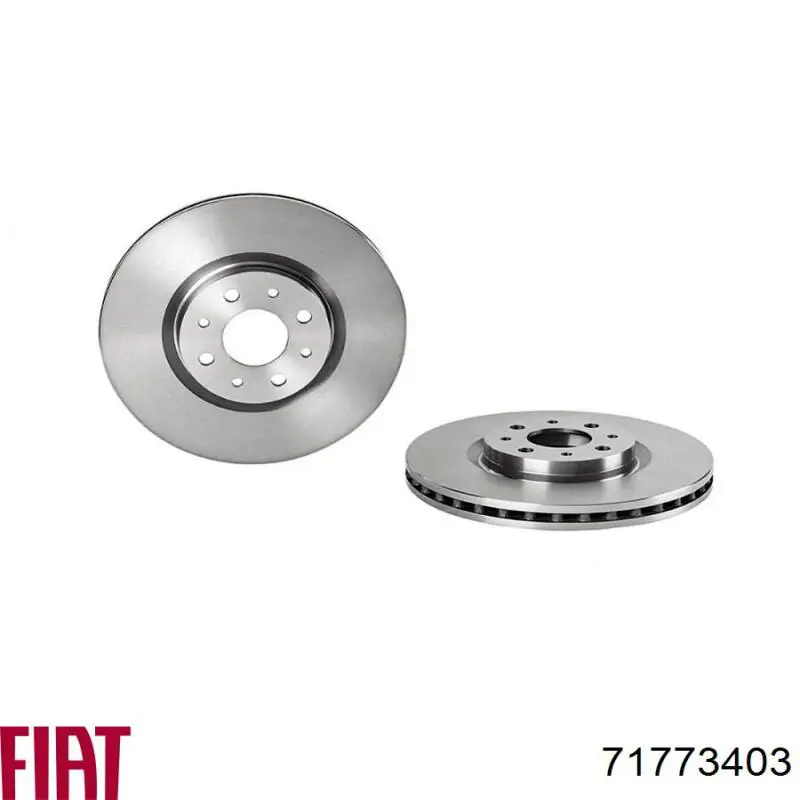 Диск переднього гальма Fiat/Alfa/Lancia 71773403 ціна, від 61.72 USD