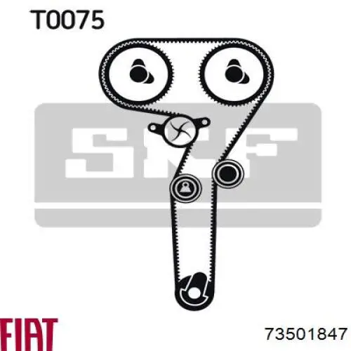 Комплект ГРМ Fiat/Alfa/Lancia 73501847 ціна, від 183.85 USD