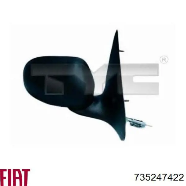 Ліве бічне дзеркало Fiat Bravo I хетчбек (182) (1995 - 2001) ціна, від 53.91 USD
