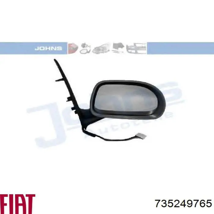 Праве бічне дзеркало Fiat/Alfa/Lancia 735249765 ціна, від 17.12 USD