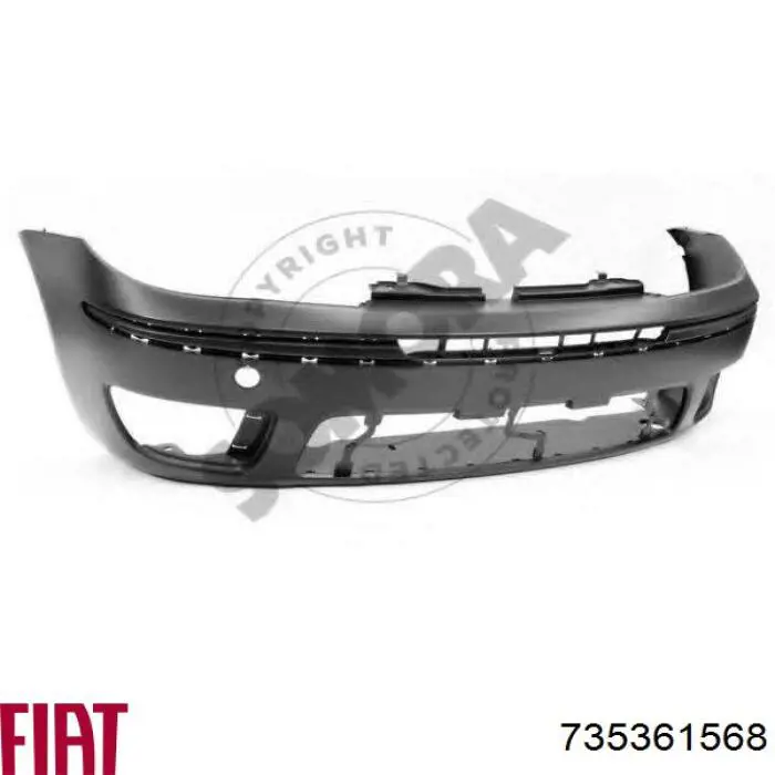 Передній бампер 0735361568 Fiat/Alfa/Lancia
