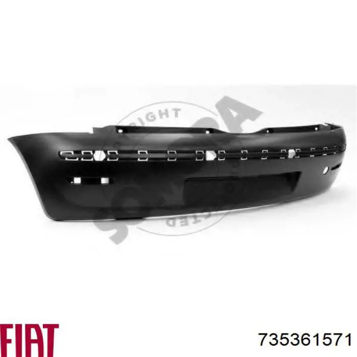 Задній бампер 735361571 Fiat/Alfa/Lancia