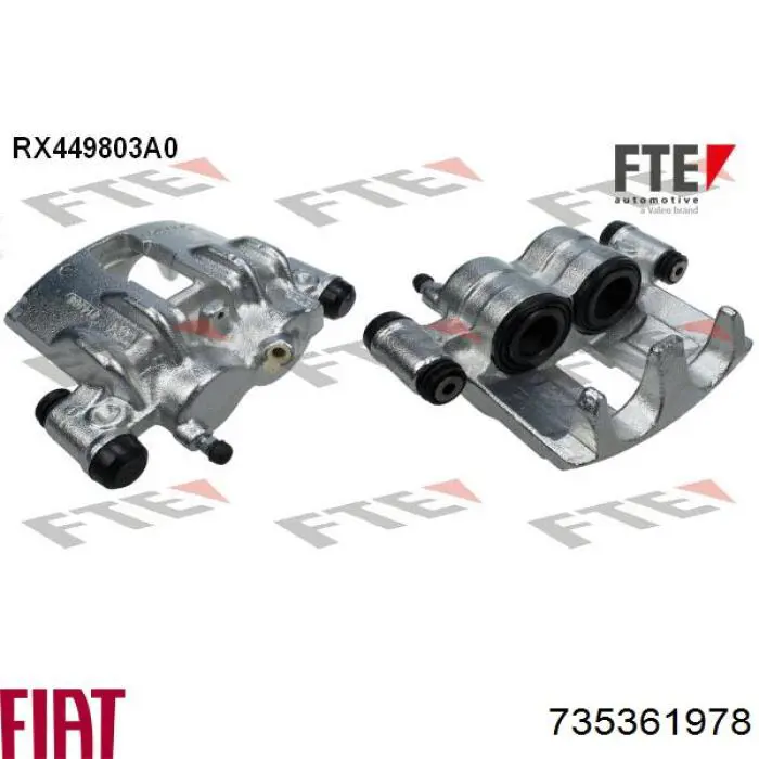 Супорт гальмівний передній лівий 735361978 Fiat/Alfa/Lancia