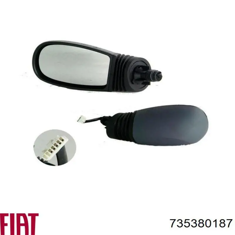 Ліве бічне дзеркало Fiat/Alfa/Lancia 735380187 ціна, від 26.22 USD