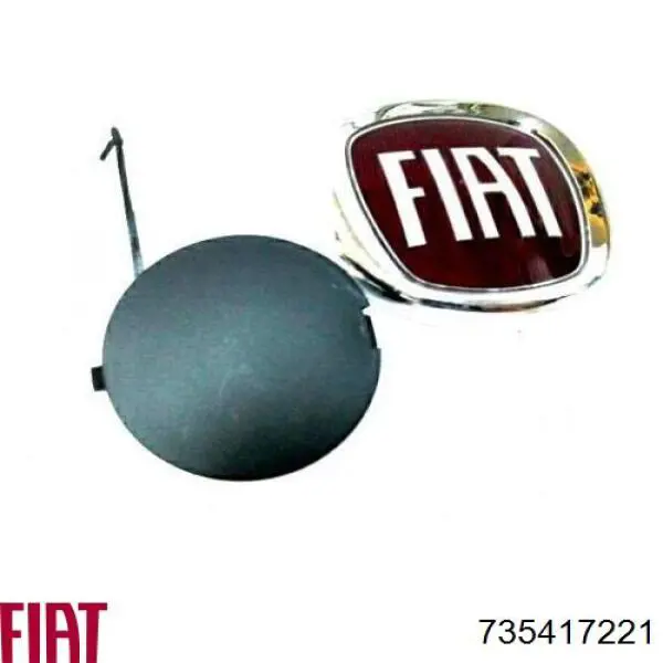 Заглушка бампера буксирувального гака, передня Fiat/Alfa/Lancia 735417221 ціна, від 10.08 USD