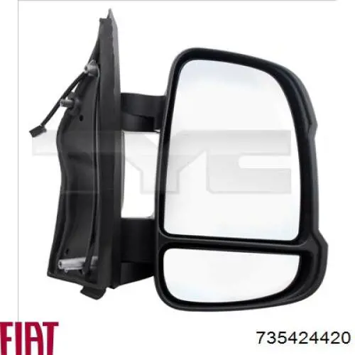 Купити 735424420 Fiat/Alfa/Lancia Бічне дзеркало заднього виду ліве