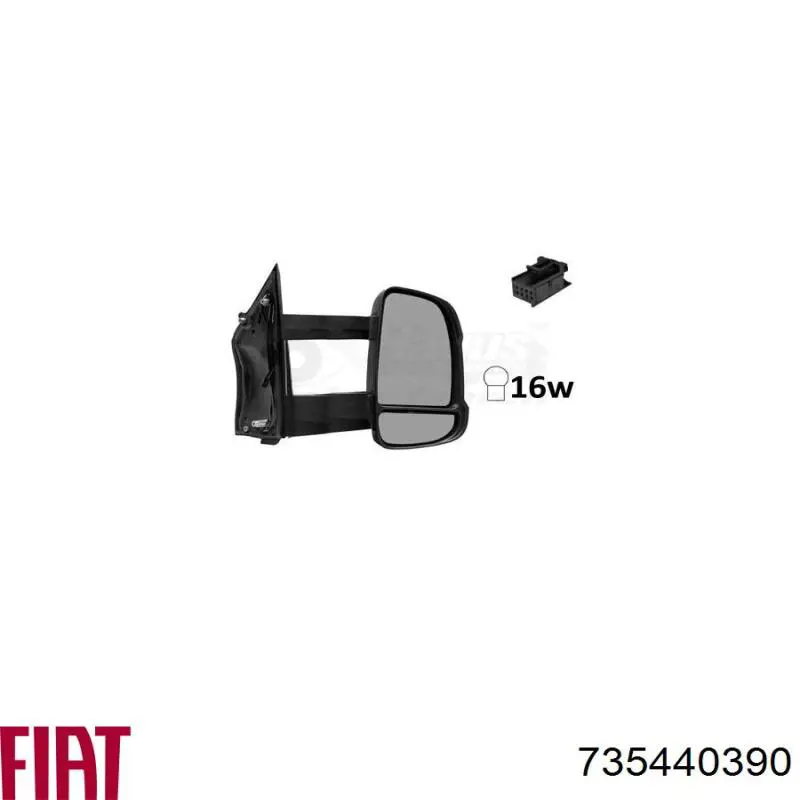 735440390 Fiat/Alfa/Lancia Праве дзеркало заднього виду